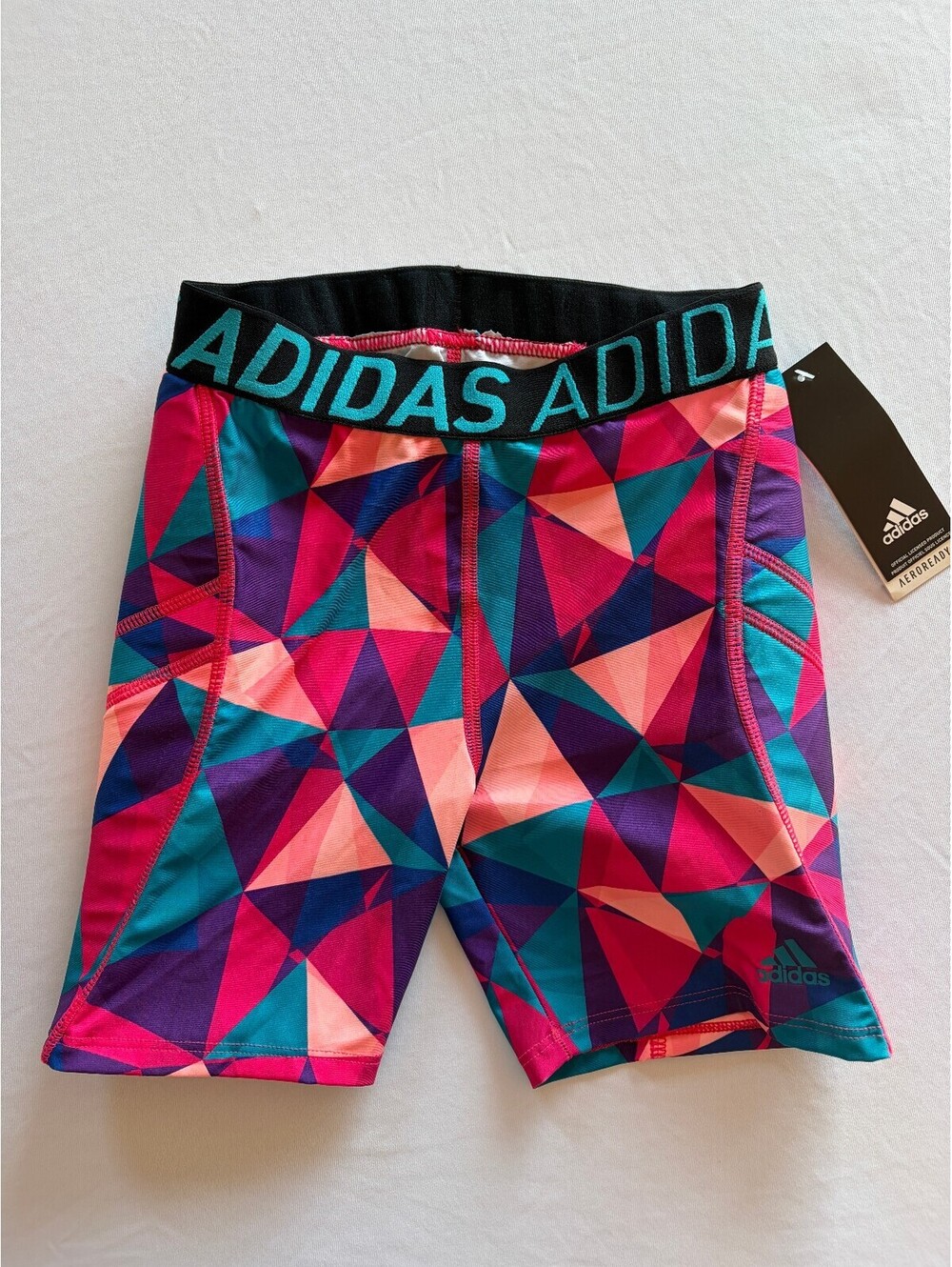 Adidas Girls Medium Destiny AEROREADY Softball Slider Shorts Multicolor NWT